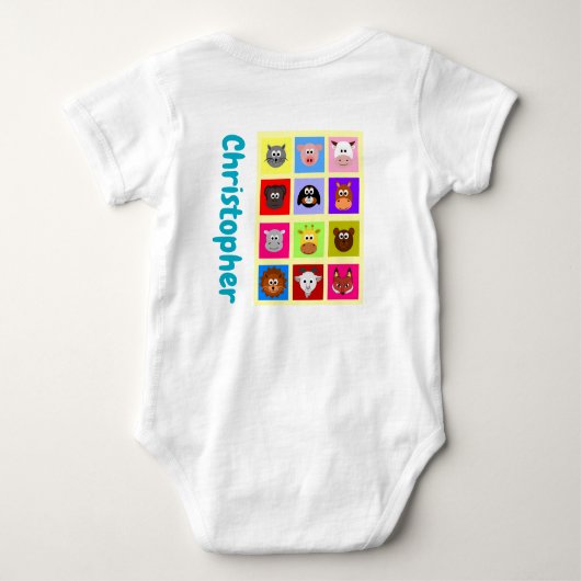 Fun Animals Baby T - Shirt (Rückseite)