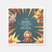 Fun Animals Superhero Kinderdusche Serviette (Vorderseite)