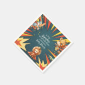 Fun Animals Superhero Kinderdusche Serviette (Ecke)