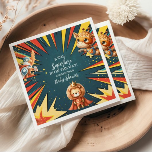 Fun Animals Superhero Kinderdusche Serviette