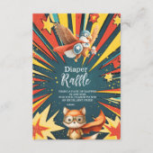 Fun Animals Superhero Kinderduschmaschine Raffle Begleitkarte (Vorderseite)