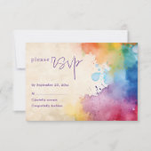 Fun Anstrich Spritzen Hochzeit rsvp Karte (Vorderseite)