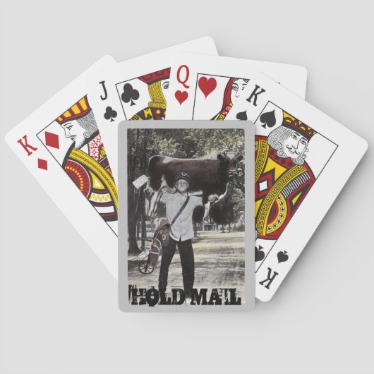 Fun Antique Hold Mail Retirement Gastgeschenk Spielkarten (Rückseite)
