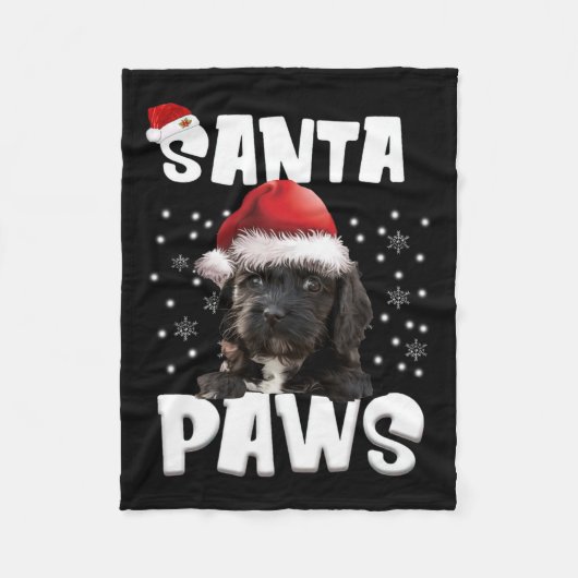 Fun Apoo Weihnachtslicht Tree Dog Lover Xmas Fleecedecke (Vorderseite)