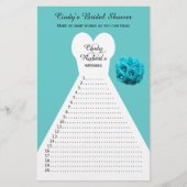 Fun Aqua Brautparty Word Games (Vorderseite)