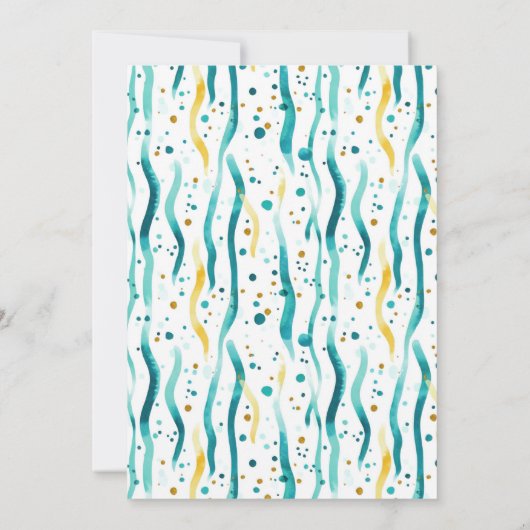 Fun Aquamarin Balloons Geburtstag Einladung (Rückseite)