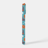 Fun Aquamarin Doodle Halloween Muster iPhone 15 Hülle (Rechte Seite)