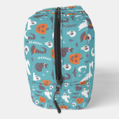 Fun Aquamarin Doodle Halloween Muster Waschbeutel (Rechts)