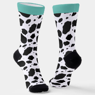 Fun Aquamarine tierische Kuh drucken Socken