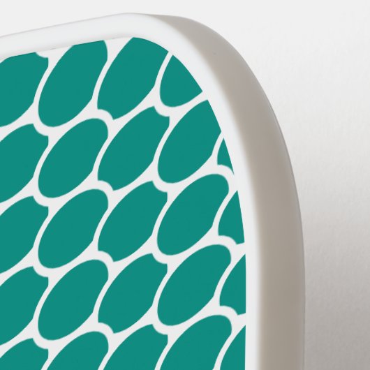 Fun Aquamarines Oval Honeycomb Muster Pickleball Schläger (Linke Seite)