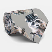 Fun Aquarellfarbe Raccoon Krawatte (Gerollt)