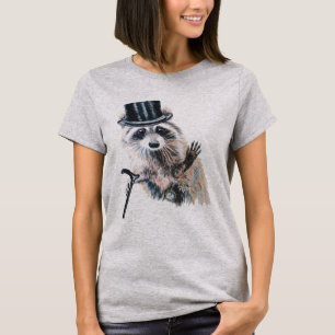 Fun Aquarellfarbe Raccoon T-Shirt