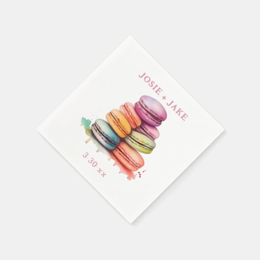 Fun Aquarellfarbe Spritzmacaroons Serviette (Ecke)