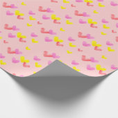 Fun Aquarellherz gemustert Geschenkpapier (Ecke)