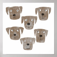 Fun Aquarellschokolade Labrador Retriever Hunde