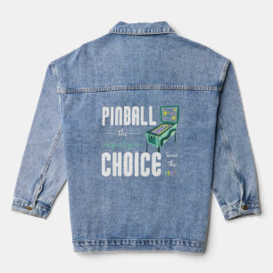 Fun Arcade Game Graphic Retro Coin Operated Pinbal Jeansjacke
