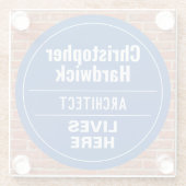 Fun Architecture Wall Plaque Style Glass Untersetz Glasuntersetzer (Rückseite)