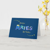 Fun ARIES Zodiac Sign Geburtstag Gruß Karte (Gelbe Blume)