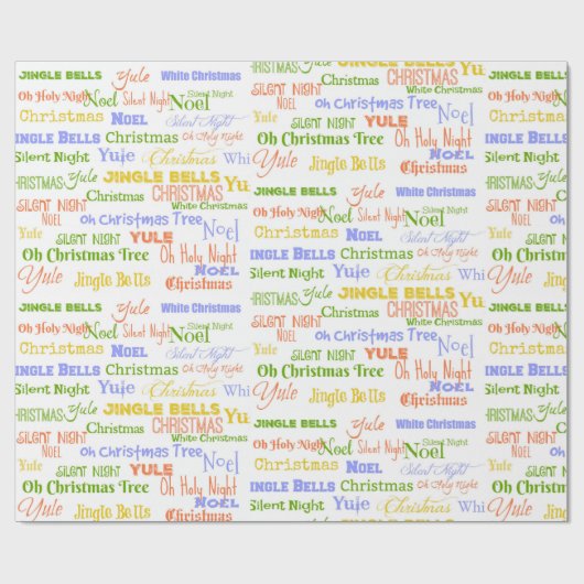 Fun Array von Weihnachtsliedern Geschenkpapier (Flach)