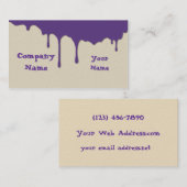 Fun Artist Paint Tropfens Lila Visitenkarte (Vorne/Hinten)