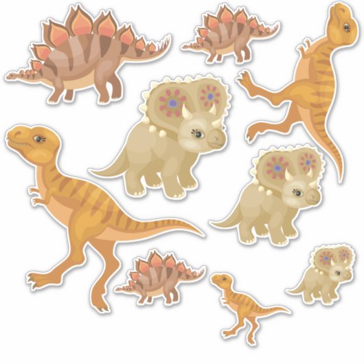 Fun Assorted Dinosaurier Vinyl Aufkleber (Vorderseite)