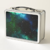 Fun Astronaut Collage Metall Brotdose (Rückseite)