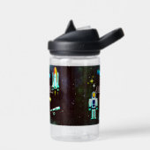 Fun Astronaut Collage Personalisiert Trinkflasche (Links)