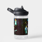 Fun Astronaut Collage Personalisiert Trinkflasche (rechts)