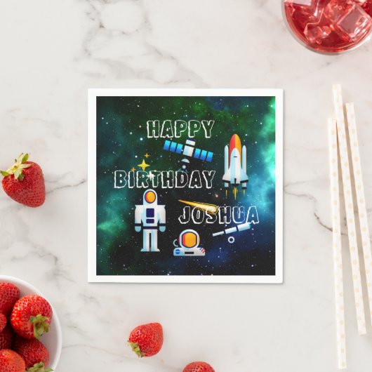 Fun Astronaut Collage Serviette (Beispiel)