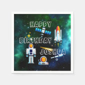 Fun Astronaut Collage Serviette (Vorderseite)