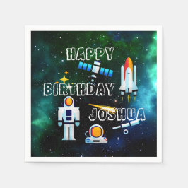 Fun Astronaut Collage Serviette