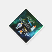 Fun Astronaut Collage Serviette (Ecke)