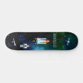 Fun Astronaut Collage Skateboard (Horizontal)