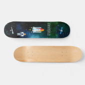 Fun Astronaut Collage Skateboard (Horizontal)
