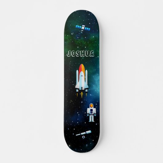 Fun Astronaut Collage Skateboard (Vorne)