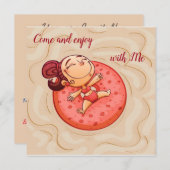 Fun at the pool einladung (Vorne/Hinten)