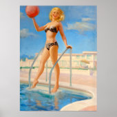 Fun at the Swimming Pool Pin Up Poster (Vorne)