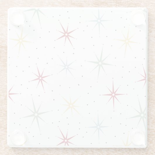 Fun Atomage Sternexplosion Mitte Jahrhundert Retro Glasuntersetzer (Rückseite)