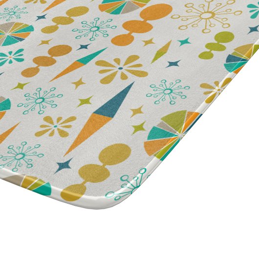 Fun Atomic Shapes Sternexplosion Retro Mitte des J Schneidebrett (Ecke)