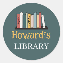 FUN! Aufkleber - Bibliothek - Personalisiert - Nam