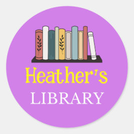 FUN! Aufkleber - Bibliothek - Personalisiert - Nam