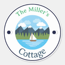 FUN! Aufkleber - Hütte - Personalisiert - Name hin