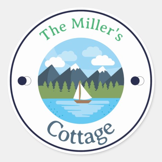 FUN! Aufkleber - Hütte - Personalisiert - Name hin (Vorderseite)