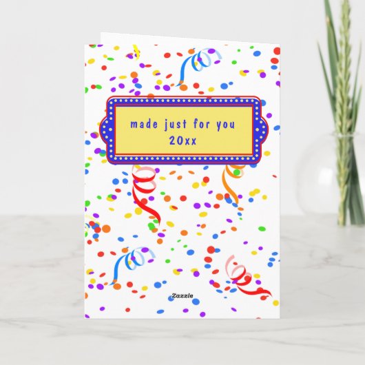 Fun Aussie Poodle Happy Birthday Age Specific Karte (Rückseite)