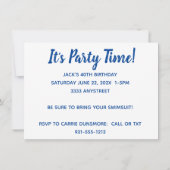 Fun australische Party Einladungen (Rückseite)