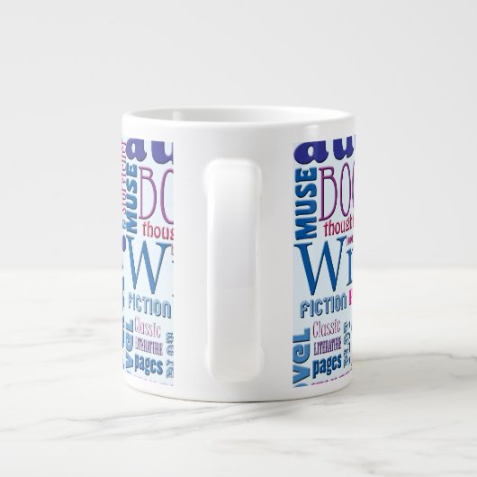 Fun Authors Muster Jumbo-Tasse (Rückseite)