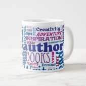 Fun Authors Muster Jumbo-Tasse (Vorderseite Rechts)