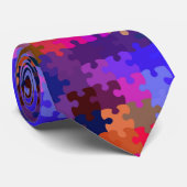 Fun Autism Awareness Puzzle Neck Tie Krawatte (Gerollt)