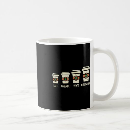 Fun Autismus Mama Kaffeebewusstsein Mütter Tag Kaffeetasse (Rechts)