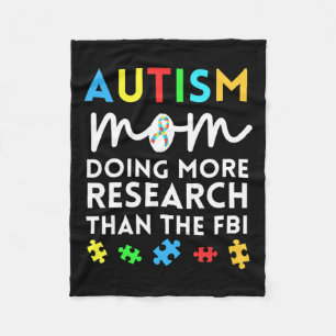 Fun Autismus Mama mehr Forschung für autistisches Fleecedecke